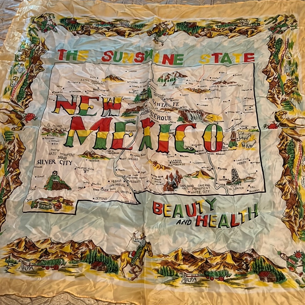 Vintage Thelma and Louise New Mexico scarf